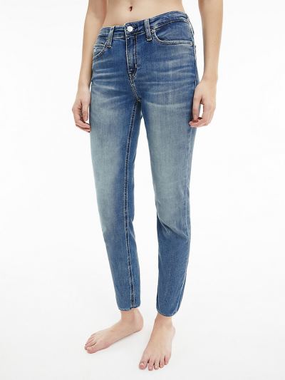 Calvin Klein Ruhák HU799867 | Calvin Klein Mid Rise Skinny Női Farmernadrág Sötét Kék